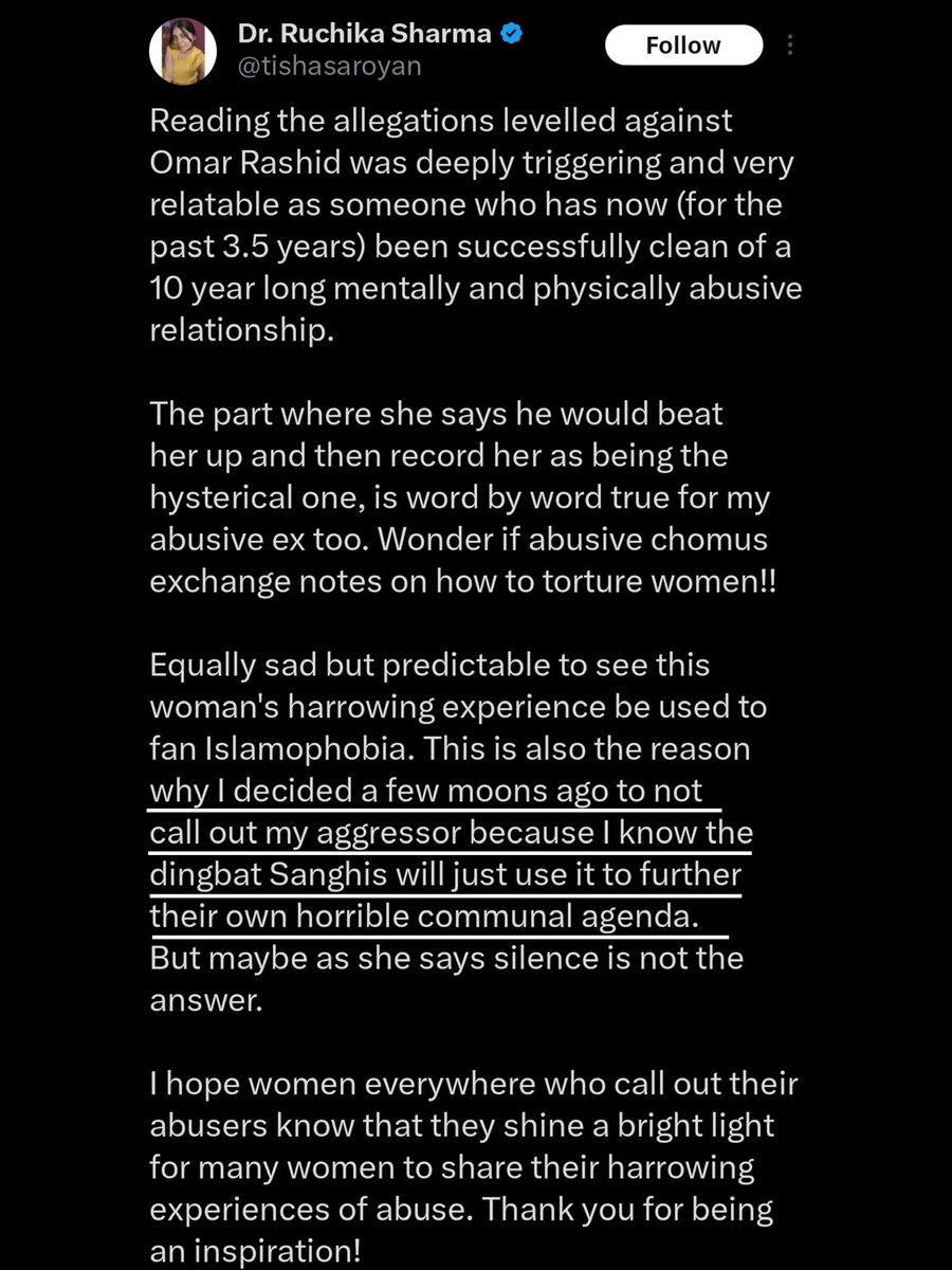 effucktivehumor's tweet image. Shivangi let go of her moIester Abdul because he was MusIim, Ruchika didn’t call out her domestically abusive boyfriend Shoeb Daniyal because he was MusIim.

Wokism at its peak. 🤡