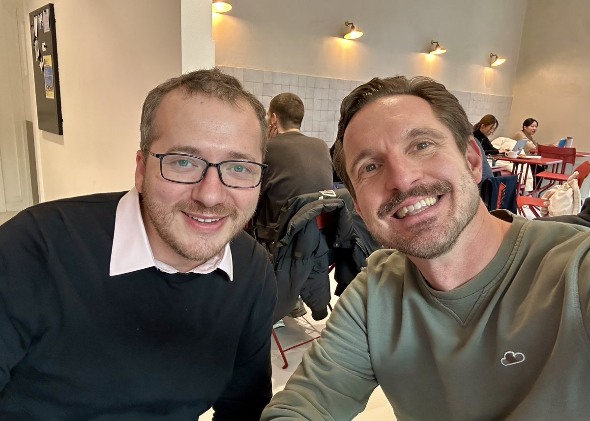 Grateful for all the nice comments we've been getting on our final FPL Optimized podcast. I only realized yesterday that <a href="/sertalpbilal/">Sertalp B. Çay</a> dropped in a nice slideshow at the end (link takes you there). Adding my favourite picture here, when we met in person. youtu.be/T8vFehLmbSM?si…