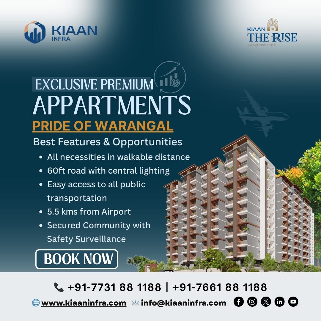kiaaninfra's tweet photo. Kiaan The Rise - Exclusive Premium Apartments - Warangal with Best Features, Amenities &amp; Opportunities

#kiaan #kiaaninfra #projects #apartments #flats #gatedcommunity #amenties #warangal #airport #banquethall #swimmingpool #playarea https://t.co/2peJUeV7DP