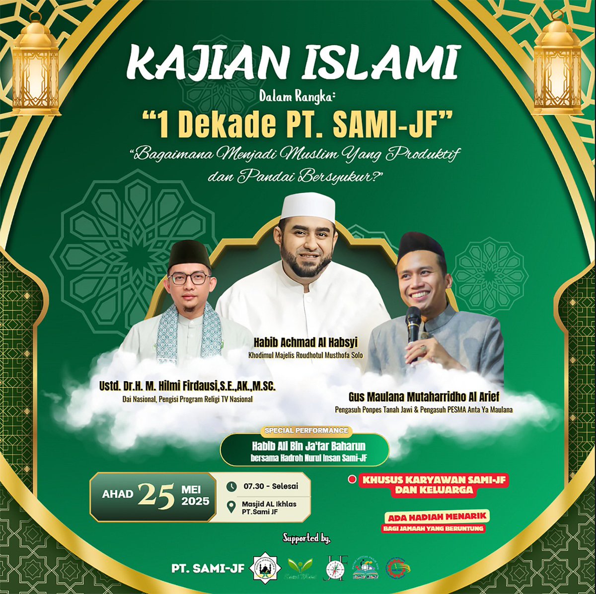 Acara wiken ini insya Allah live di Damai Indonesiaku TV One bersama Ust Nuruddin, lalu flight ke Semarang &amp; Jepara utk Tabligh akbar hari ahad. Mohon doakan alfaqir manteman 🙏