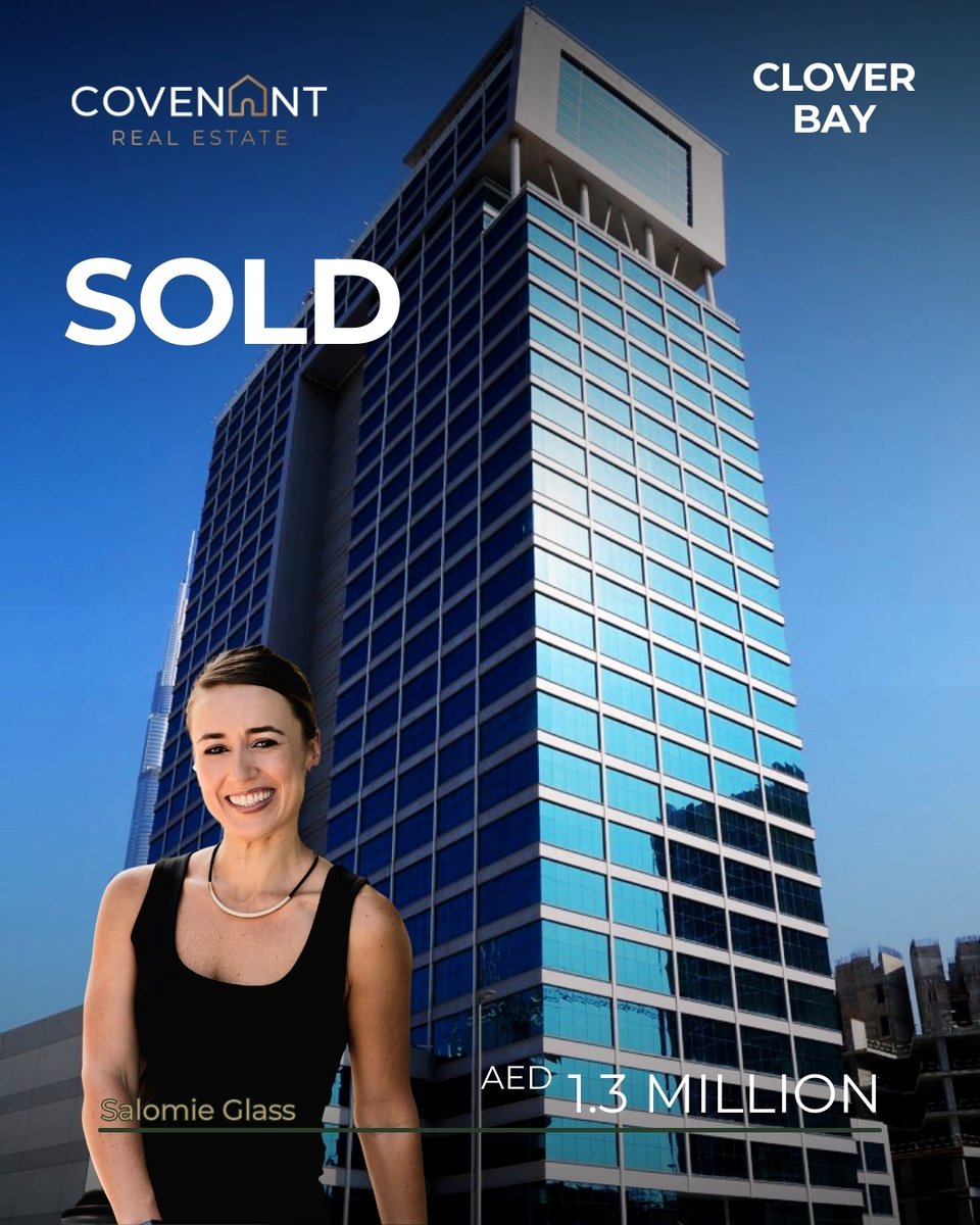 Covenantdubai's tweet photo. Congratulations to Salomie Glass for closing the sale of a commercial unit in Business Bay for AED 1.3M — currently operating as a medical clinic.

#DubaiRealEstate #BusinessBay #CommercialProperty #RealEstateDeals #SuccessfulSale #CovenantRealEstate #WinWin #PropertyInvestment https://t.co/pO9t0CuClt