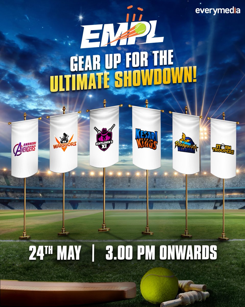 The ultimate showdown is about to begin, who will take the crown? Gear up, EMPL fam! 

#Everymedia #EM #EverymediaTechnologies #EMPL #Cricket