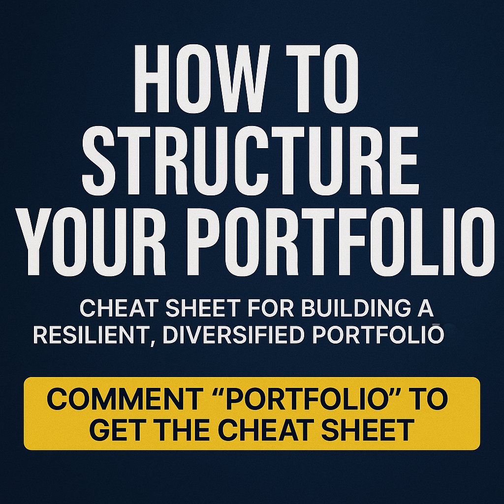 📘 “How to Structure YOUR Portfolio” – A Cheat Sheet for Building a Resilient, Diversified Portfolio by Age Group 

✅ Built on 50+ years of asset performance data

Want it? Just click on this link, &amp; follow instructions - bit.ly/robustportfolio