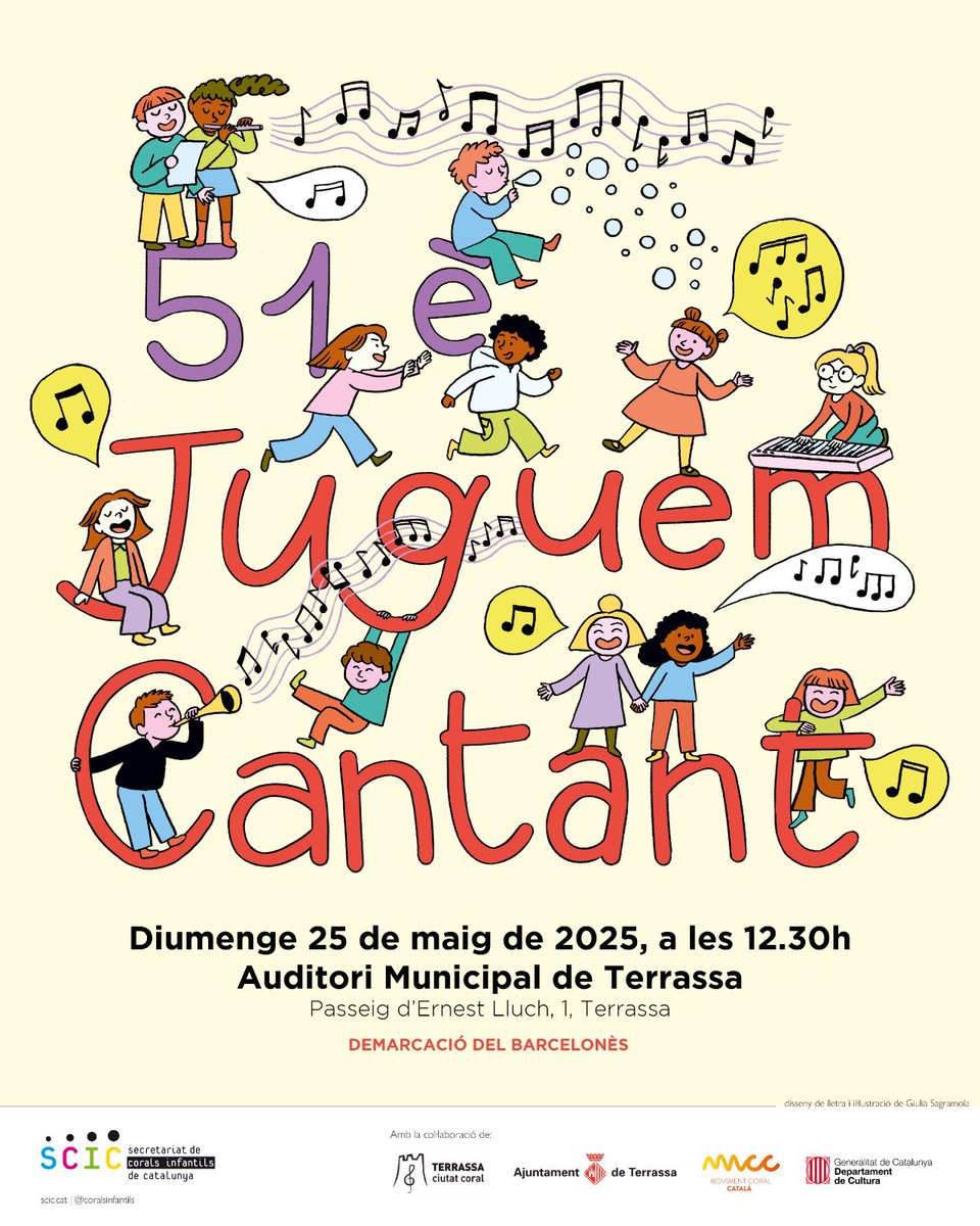 Aquest diumenge amb les més petites de la coral gaudirem de les Aventures sense sortir de casa i altres cançons que hem estat preparant pel Juguem Cantant! Tenim moltes ganes de compartir-ho amb la resta de corals del Barcelonès a Terrassa #coralinfantil #culturalh #juguemcantant