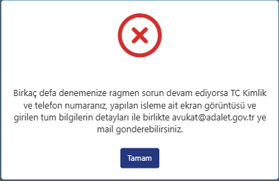 beratgulnar's tweet photo. @rslgksy Bu aralar şu hatayı sık sık veriyor. Bir de arama kısmında kapalı dosyalar da çıksa çok daha verimli olur. https://t.co/qR5F56p158