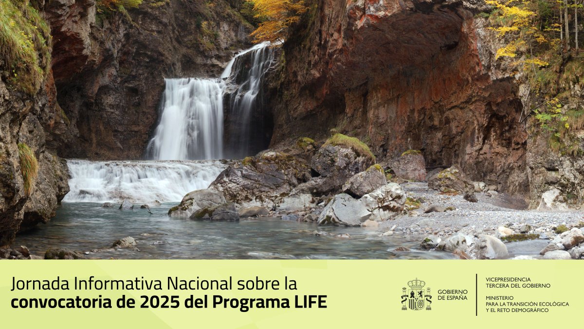 🟢 Jornada Informativa Nacional Convocatorias LIFE 2025

Es el programa de la 🇪🇺 para Medio Ambiente y la Acción Climática para 2021-27
🌿 Uno de los principales contribuyentes al Pacto Verde Europeo

27 de mayo a las 9:30h en el Ministerio

¡Inscríbete!
» t.ly/K3Sge