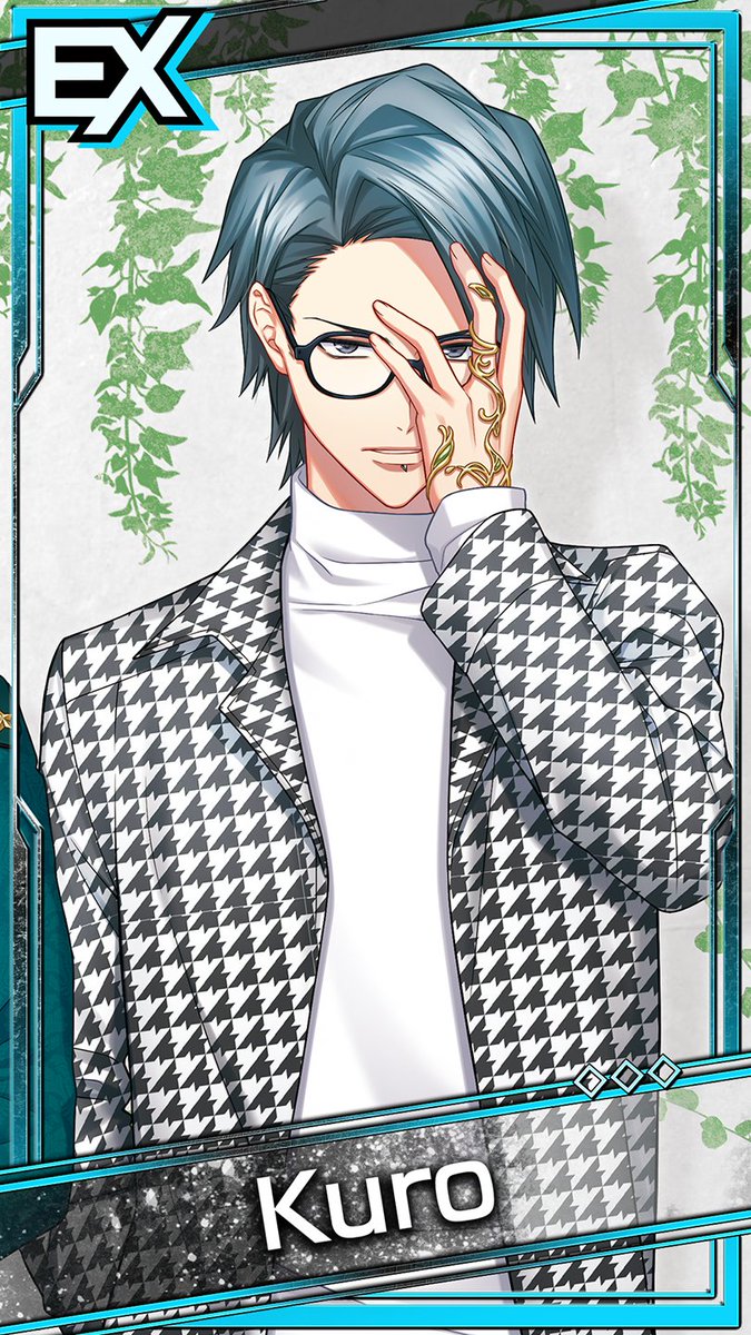 ★DYNAMIC CHORDコラボ EXカード紹介
 
 #Kuro
 
apple-polisherのリーダー。
沈着冷静な性格で口数が少なく堅物だが、面倒見が良く、個性豊かなメンバーをまとめるリーダーとしてバンドを支えている。
洋楽をこよなく愛しており、バンドメンバー内で唯一社会人経験がある。
 
 #ブラスタ