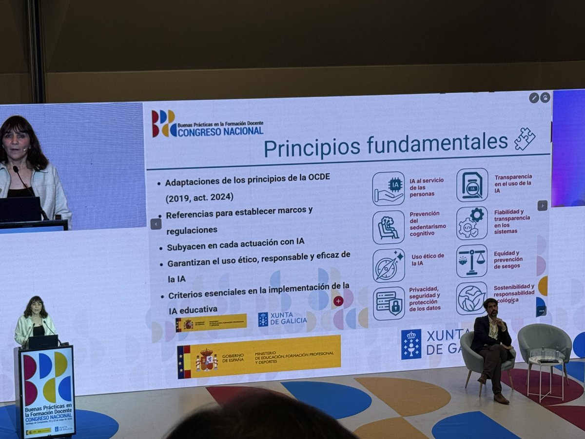 Patricia Huertas (@reketepatri81) on Twitter photo Marco de competencias en #IA para docentes y principios fundamentales <a href="/educaINTEF/">Educación INTEF</a>
Congreso Nacional de Buenas Prácticas y Formación Docente Marco de competencias en #IA para docentes y principios fundamentales <a href="/educaINTEF/">Educación INTEF</a>
Congreso Nacional de Buenas Prácticas y Formación Docente