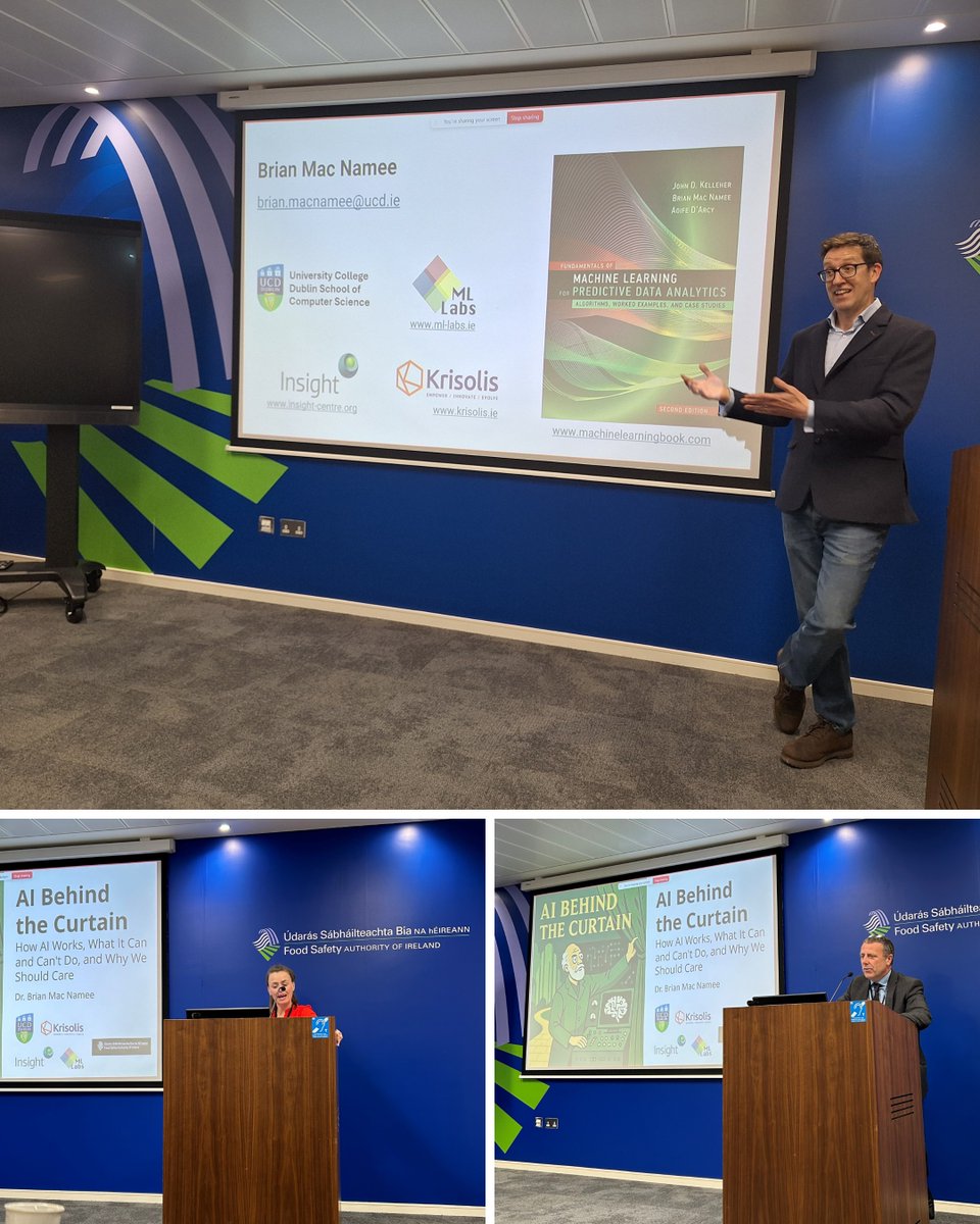 FoodSafetyAuthority (@fsaiinfo) on Twitter photo 📣 This week, the FSAI's Innovation Team hosted a session with AI expert Dr Brian Mac Namee from <a href="/ucddublin/">University College Dublin</a>, who shared insights on AI's techniques, applications, and challenges. Staff found his talk engaging and informative! 👏 #AI #Innovation #FoodSafety 📣 This week, the FSAI's Innovation Team hosted a session with AI expert Dr Brian Mac Namee from <a href="/ucddublin/">University College Dublin</a>, who shared insights on AI's techniques, applications, and challenges. Staff found his talk engaging and informative! 👏 #AI #Innovation #FoodSafety