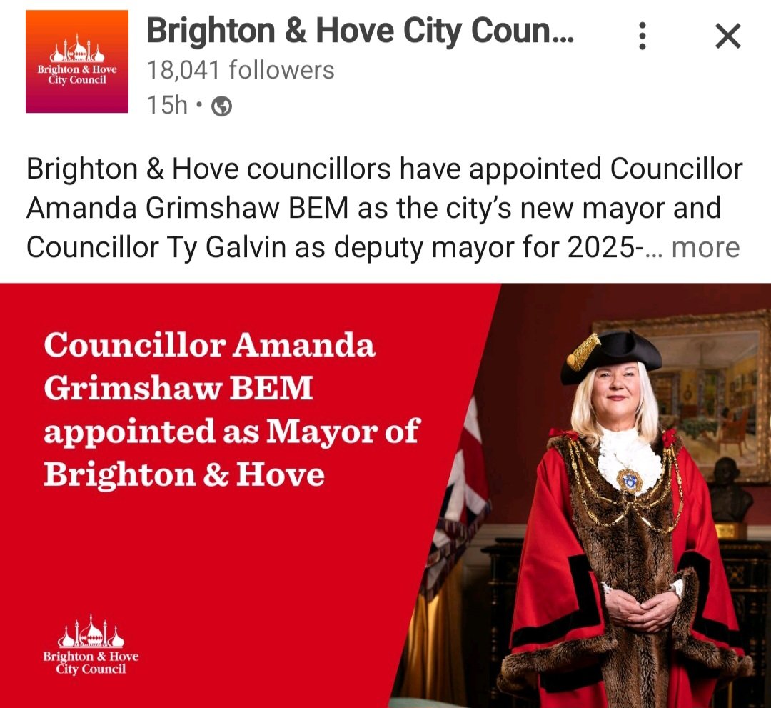 Brighton and Hove has a new Mayor.  
There was no public vote.

And yet all the right-wing nobbers who spent the last couple of days shouting about the new Mayor of Rotherham are completely silent about this.

I wonder why?