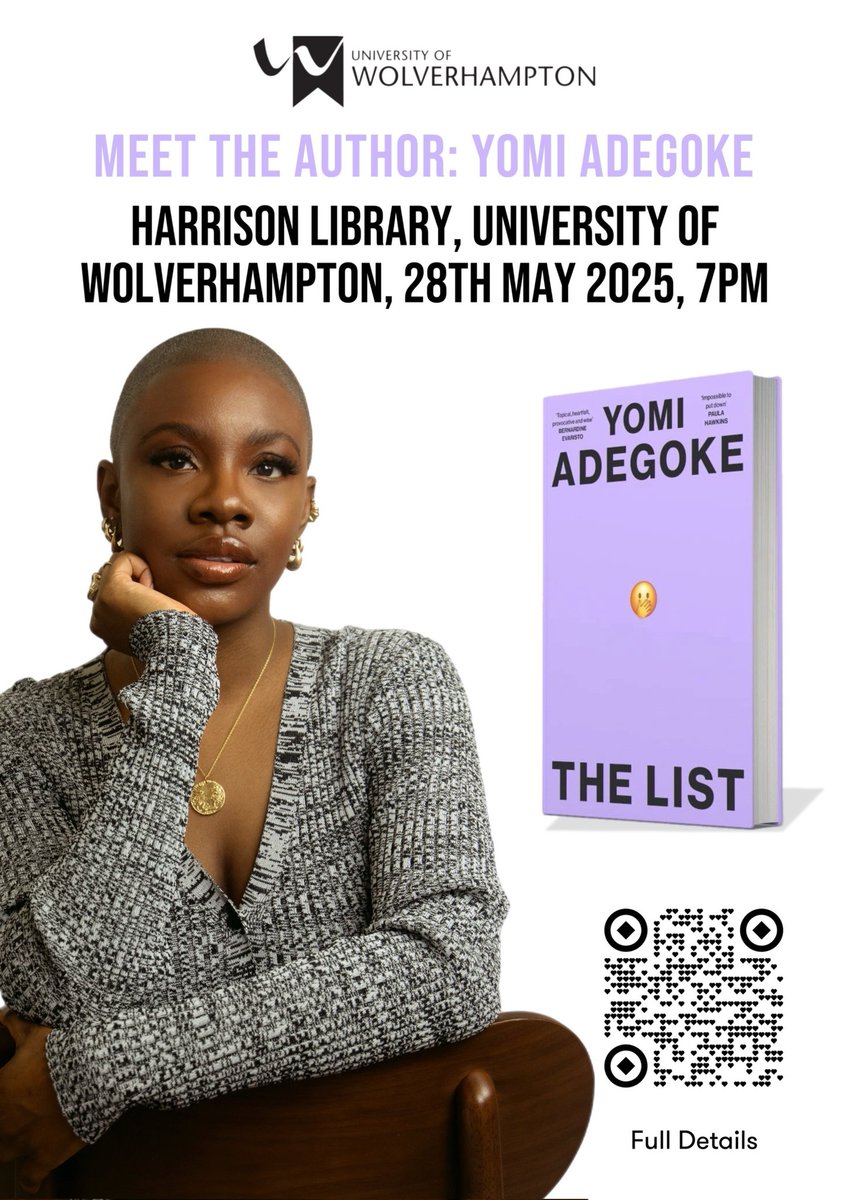 Waterstones Wolverhampton (@waterstoneswton) on Twitter photo We're delighted to be selling books next Wednesday evening when acclaimed author <a href="/yomiadegoke/">Yomi Adegoke</a> visits #Wolverhampton University! More info and ticket details for this exciting event can be found below. Tickets are free and available to the general public:
wlv.ac.uk/news-and-event⦠We're delighted to be selling books next Wednesday evening when acclaimed author <a href="/yomiadegoke/">Yomi Adegoke</a> visits #Wolverhampton University! More info and ticket details for this exciting event can be found below. Tickets are free and available to the general public:
wlv.ac.uk/news-and-eventā¦