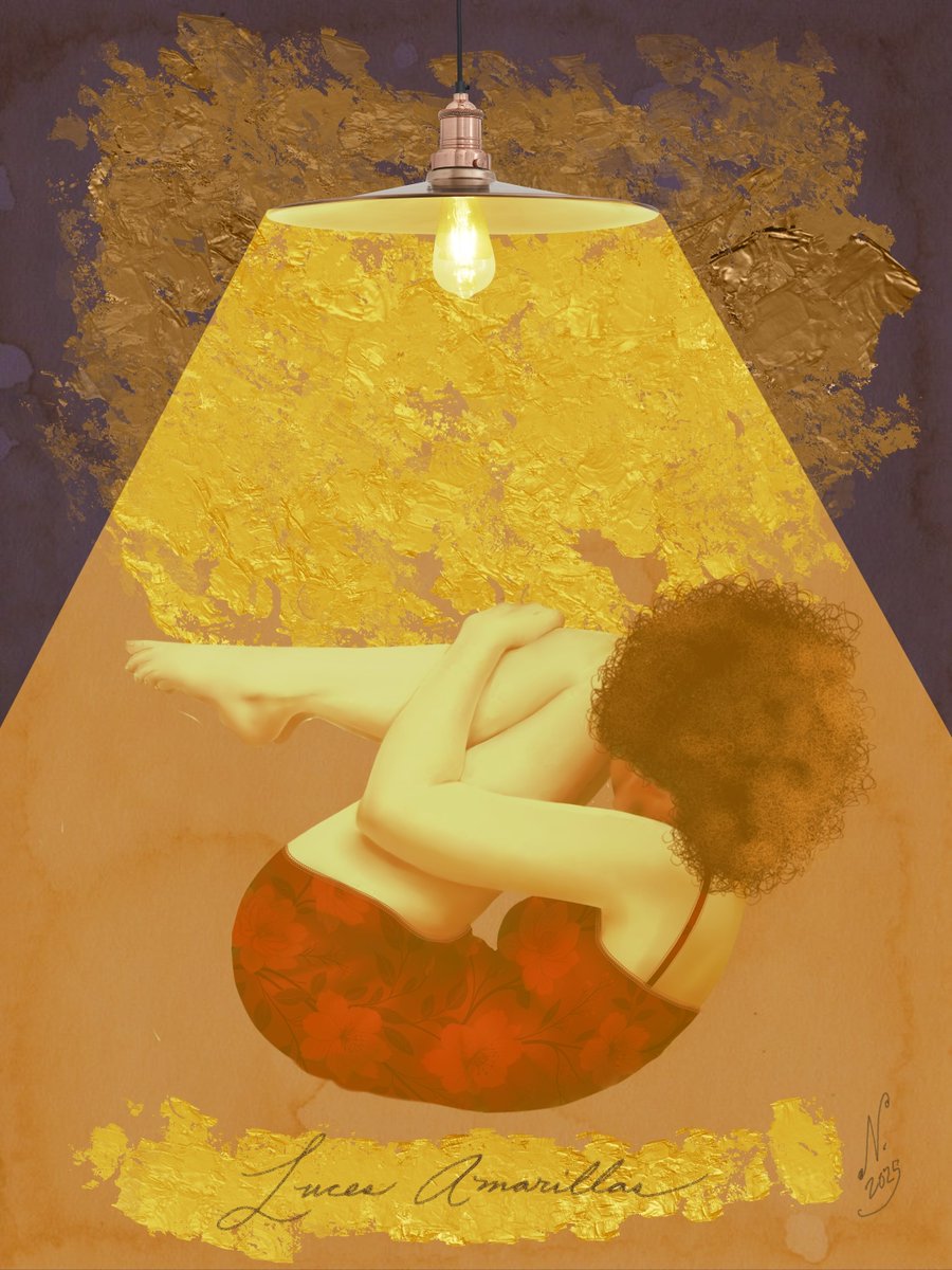 Yellow Lights (cover) 💡

"I remembered seeing better with the yellow lights, Now it feels dark and lonely I know, nobody's going to come looking for me..." (Luces Amarillas by Navil/ Fragment) 

Thank you for this gorgeous gift <a href="/NurArt_/">NurArt🫀</a> &amp; <a href="/its_naville/">naville</a> 💛♥️✨