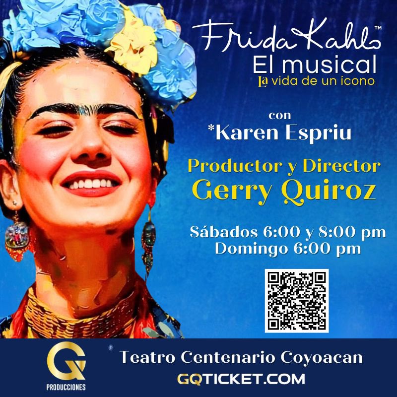 gerryquiroz's tweet photo. Tengo 20 cortesías dobles para este fin. Gran espectáculo musical multimedia “Frida Kahlo el musical” TEATRO CENTENARIO COYOACAN recibe el código por mensaje directo, una experiencia imersiva jamás olvidarás, reflexión, historia y diversión…7 premios de la crítica especializada https://t.co/Ku70eKGDAF