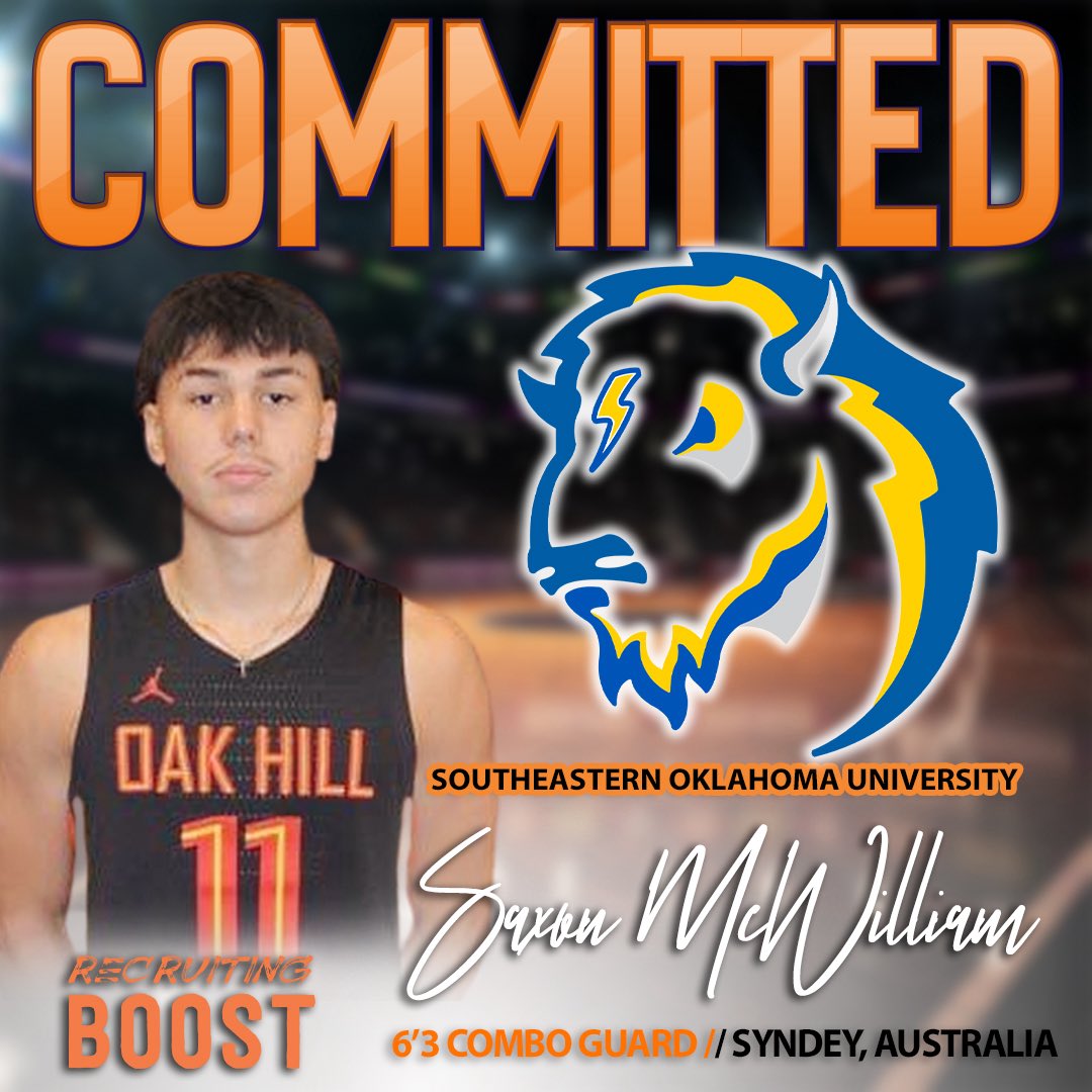 2025 6’3 PG Saxon McWilliam has COMMITTED to NCAA D2 Southeastern Oklahoma University! 

Congratulations! 🎊🎈🎉 

#RecruitingBoost