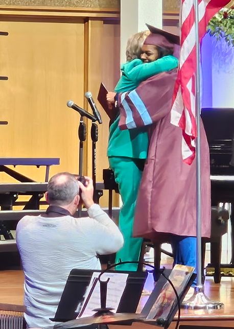 5.22.2025 it was awesome having my very first sign language interpreter   as the interpreter for Kankakee graduation. Thanks Sue Wolfe for your kindness, compassion, &amp; understanding. She was there in the beginning/kindergarten and it was great to see her at the finish/12th grade