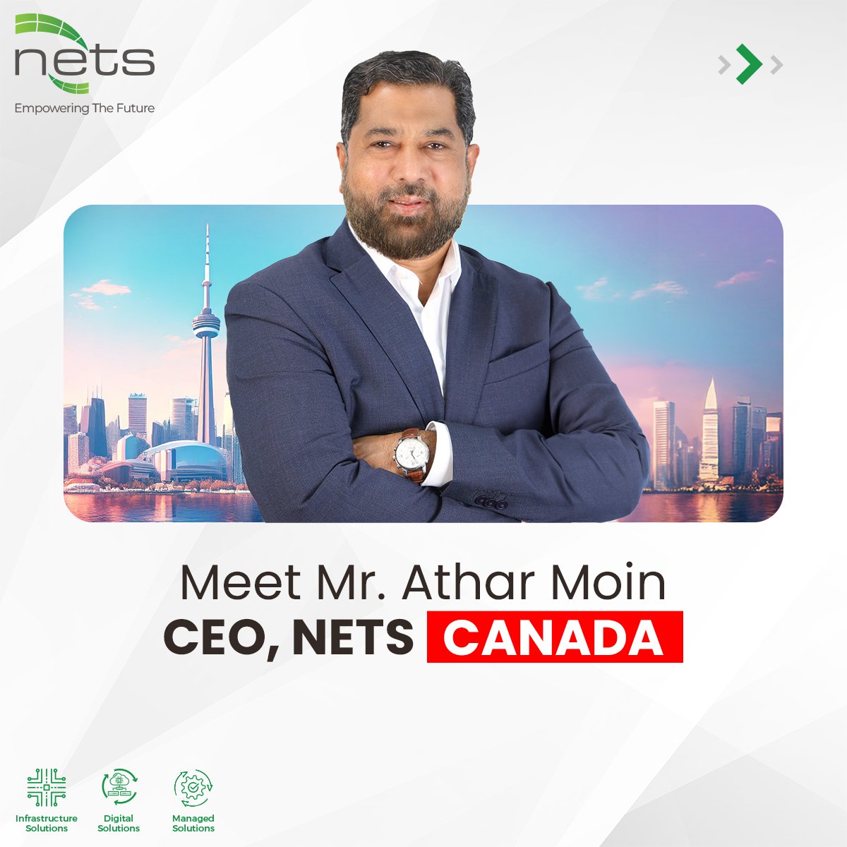 netsintgroup's tweet image. Meet Athar Moin – CEO, NETS Canada

NETS-International Group is proud to announce the appointment of Mr. Athar Moin as the CEO of NETS Canada!

🌐nets-international.com

#NETSCanada #LeadershipAnnouncement #DigitalTransformation #AtharMoin #TechnologyLeadership #FutureReady