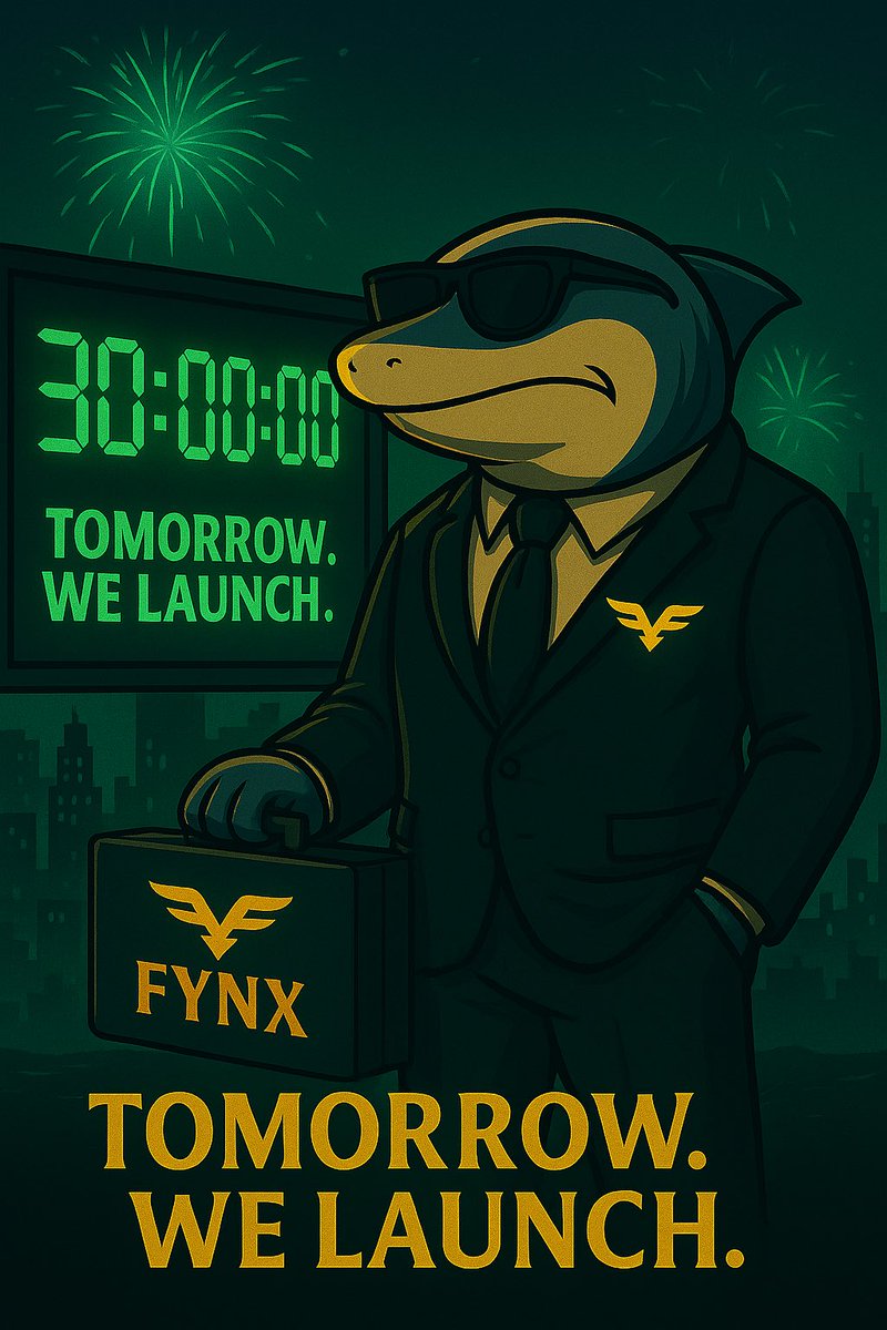 FYNX_COIN's tweet photo. Tomorrow is the launch.
No more waiting. No more noise.
Just $FYNX — locked, loaded, and aimed at the top.
#FYNX #Crypto #memecoin https://t.co/Zy9HOA9WbU