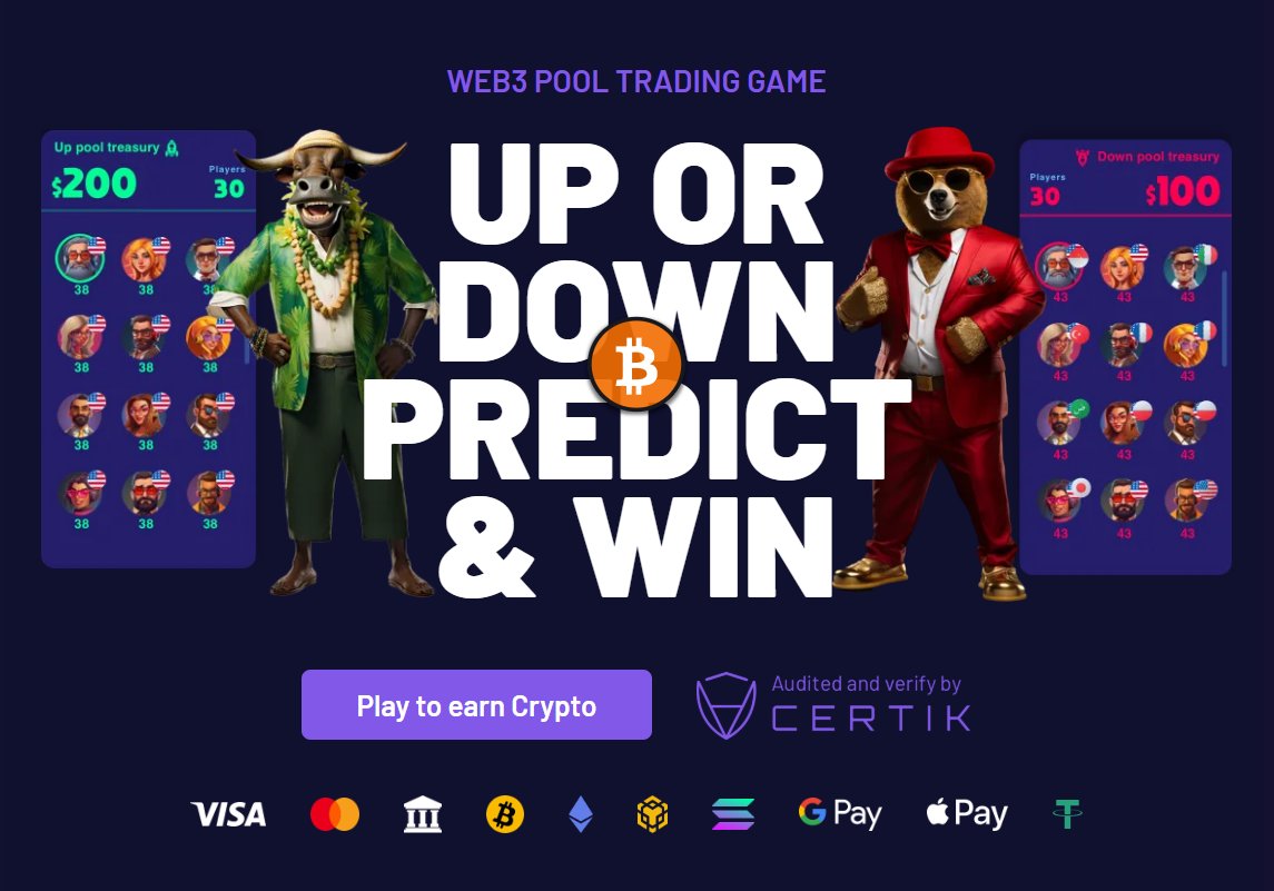 UpandDownGame's tweet photo. Perfect time to test your $ETH predictions on @UpAndDownGame.

Think Ethereum pushes to $3,000? Or expecting a pullback to $2,400?

Bet P2P against other players on ETH's next move. High volatility = high reward potential for skilled predictors.

Ready to play? 🎯 https://t.co/UsIP9urBEG
