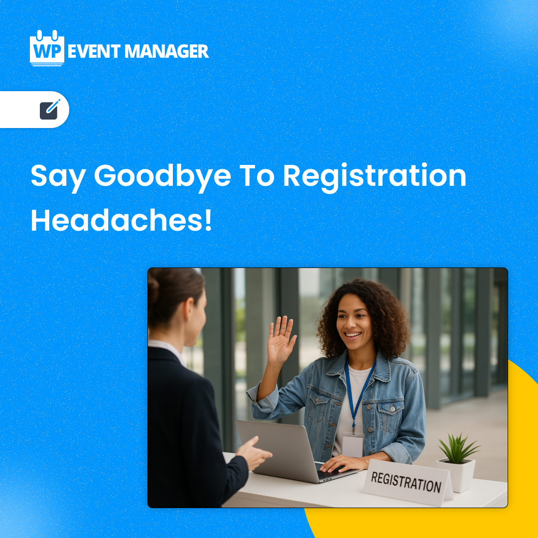 wp_eventmanager's tweet image. 🙌 Our event registration feature streamlines sign-ups for your attendees!
✅ One-click sign-ups
✅ Real-time tracking
✅ Auto confirmations
✨ Webinars, conferences, or workshops—made simple!
👉 zurl.co/4aUjF
#FeatureFriday #EventTech #EventManager
