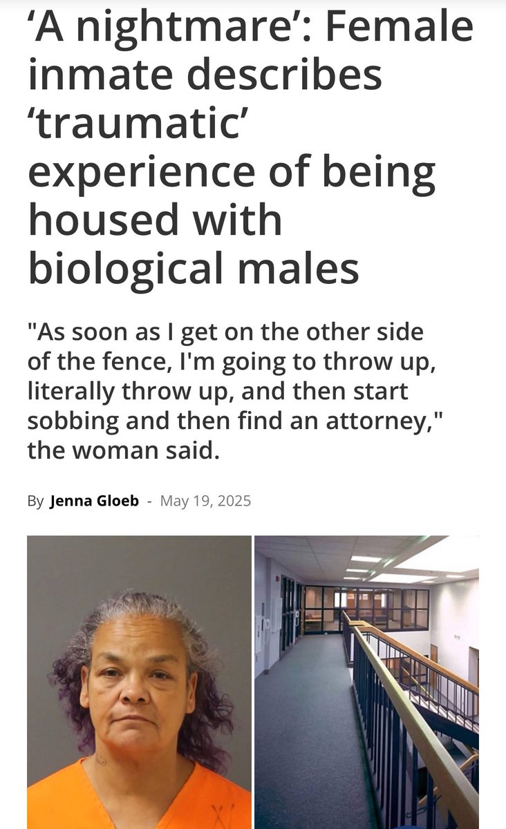 I don’t understand why this isn’t the straw that breaks the camel’s back.  This poor woman is being traumatized in prison bc they have locked s*x offenders in with her.   Yet this keeps happening.  Why doesn’t anyone stop this?