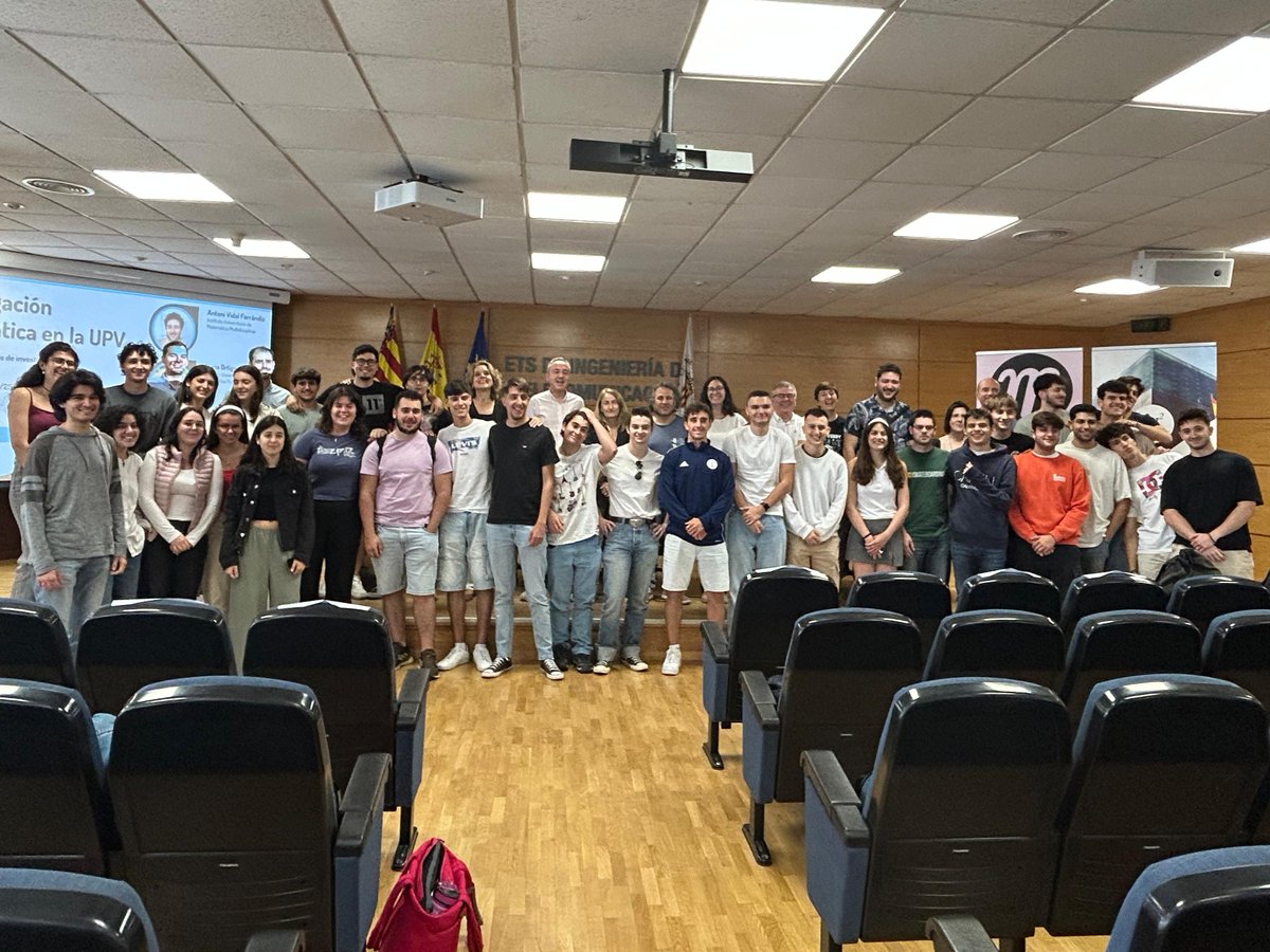 📊🔬 ¡Éxito de participación en la 1ª jornada de Investigación Matemática en la <a href="/UPV/">Universitat Politècnica de València</a>!  <a href="/imm_UPV/">IMM</a> y <a href="/iumpa_upv/">IUMPA</a> mostraron el poder de las matemáticas aplicadas a reactores nucleares y ciencia de datos en el salón de actos de <a href="/TelecoUPV/">ETSIT-UPV Valencia</a>. 
➡️info y fotos: u.i3m.upv.es/dba6u