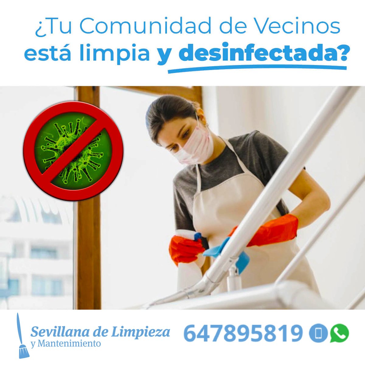 SevillanadeLimp's tweet photo. ☎️ 647895819 (También Whatsapp) Y PIDA PRESUPUESTO DE #LIMPIEZA 
https://t.co/GQMdEPQn4g
Limpiamos y desinfectamos 🚫🦠 + de 100 Comunidades de Vecinos 

#Sevilla #Sevillahoy #LaMacarena #ElCerroDelÁguila #SanPablo #SantaJusta #LosBermejales #Bellavista #LaPalmera #SanJerónimo https://t.co/68oq1ZuoiB