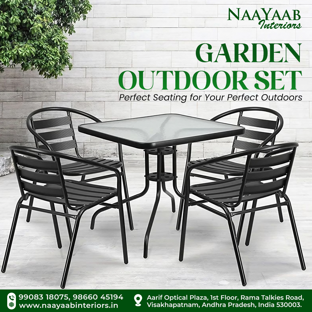 NaayaabInterio1's tweet photo. Perfect seating for your perfect outdoors. Discover comfort, style, and durability with our Garden Outdoor Set – only at Naayaab Interiors. https://t.co/GfOBxGV7PP
#NaayaabInteriors #FurniturestoreinVizag #Bestcollection #VizagFurniture #Vizag #Visakhapatnam #Homefurniture https://t.co/WA6Vnz3GyM