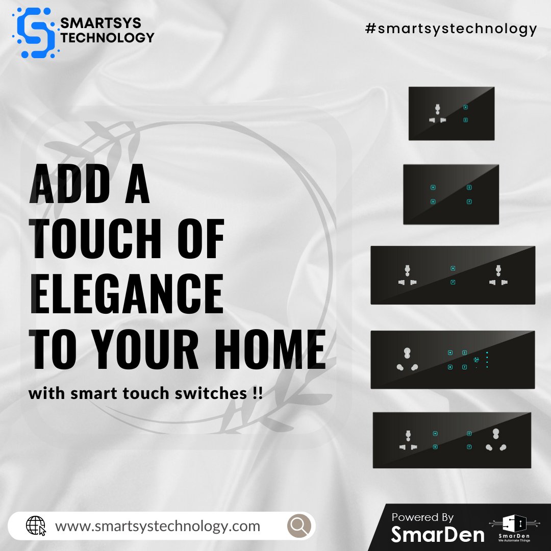 smartsystech_'s tweet image. ✨ Add elegance to your space with just a touch!
Upgrade your home with stylish &amp;amp; smart touch switches from SmartSys Technology ⚡🏠
Sleek. Modern. Effortless. 💡🔌

#SmartHomeUpgrade #HomeAutomationIndia #TouchSwitch #SmartSwitches #ElegantInteriors