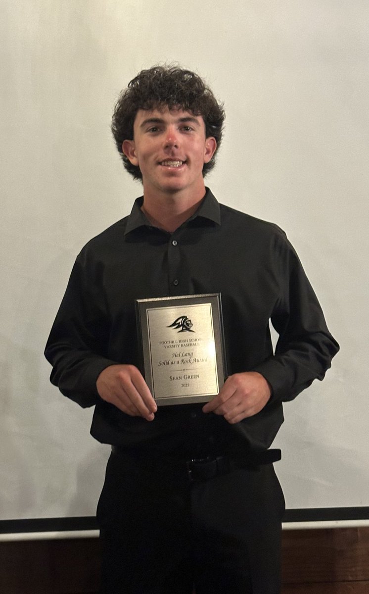 Congratulations to Sean Green, who earned the Knights Baseball Hal Lang Solid as A Rock Award