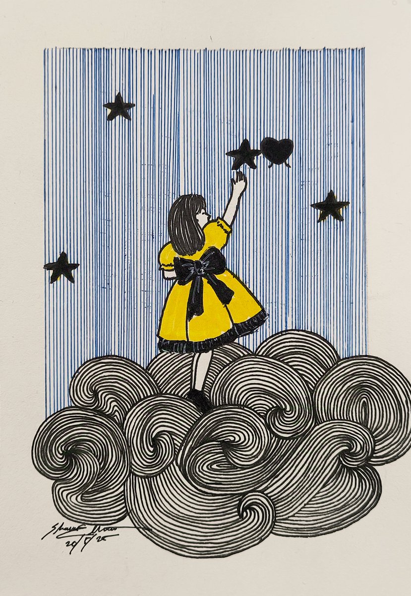 shawnellian's tweet image. Reaching the Heart of A Star

#penandink #childrensart #traditionalart #artmoots #artistonx #pendoodle #doodleart #drawing #art #arte #pendrawing