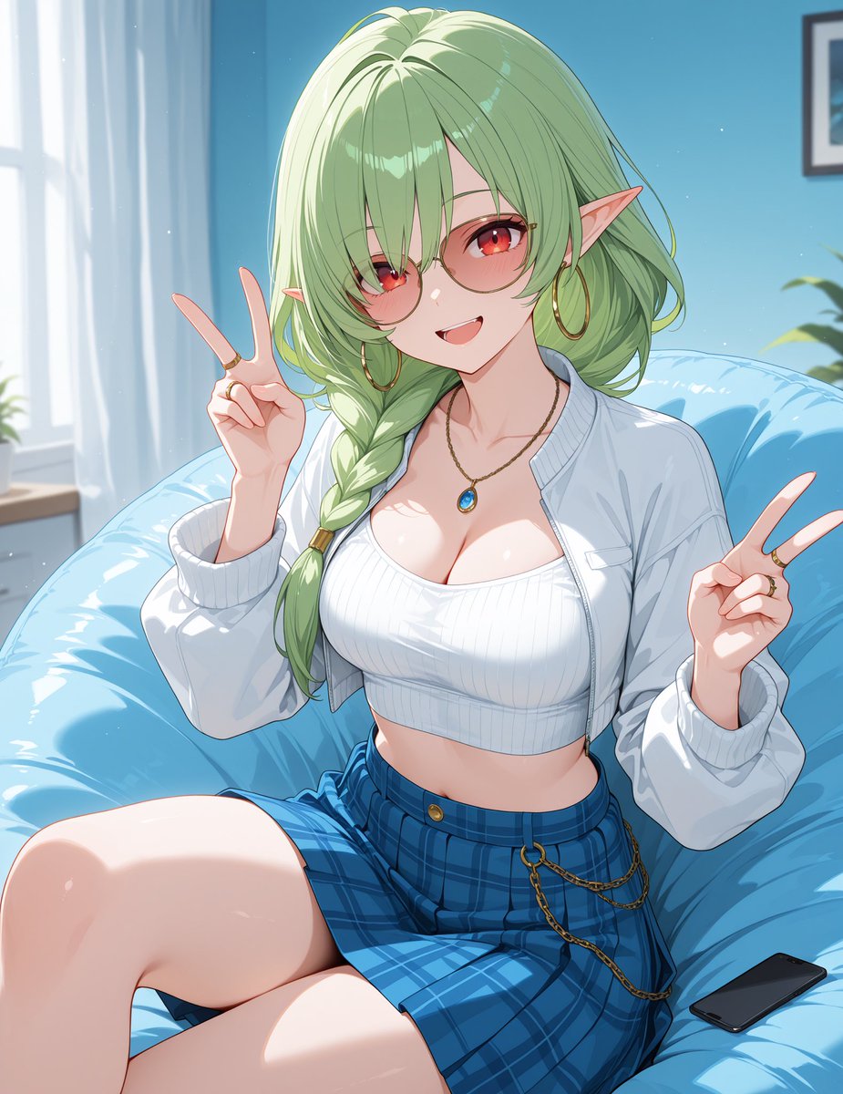 _ice_maker's tweet image. Ella Kaster:”Ohayo, today I’m free from work and happy because the weather is not as unstable as before, I’m enjoying some relaxation with this comfortable bean bag chair, it’s really fun but it’s hard to get up eh eh, manager-san stop looking at your phone and relax a bit too “