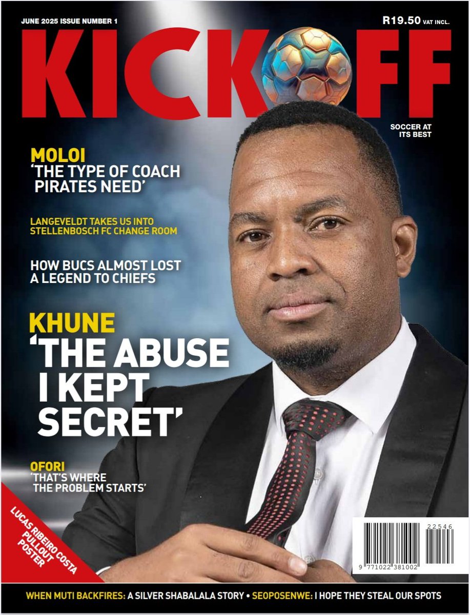 Lunga110's tweet image. KICK OFF IS BACK! With a new twist, rugby. One half of the magazine is soccer, the rest rugby. Two front covers on either side. June edition on sale as from today (R19,50). Thanks for the support.