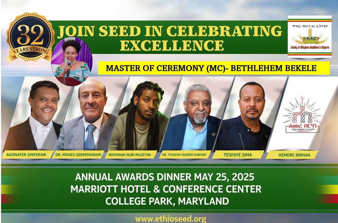 Honored to host the 32nd Annual #SEED Awards Dinner—celebrating excellence in the Ethiopian Diaspora!
Join us May 25th in College Park, MD for a powerful night of legacy, leadership &amp; culture.

Tickets: ethioseed.org
#SEED2025 #DiasporaExcellence #Emcee #KinetBet