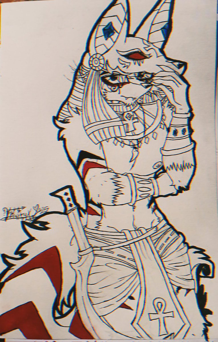 Kiwiryx's tweet photo. The God of death 𓋹 𓂀𓁢

#furry #furryart #furryartwork #art #oc #sketch #doodleart #ilustration #drawing #egyptian https://t.co/nZM67bVQj3