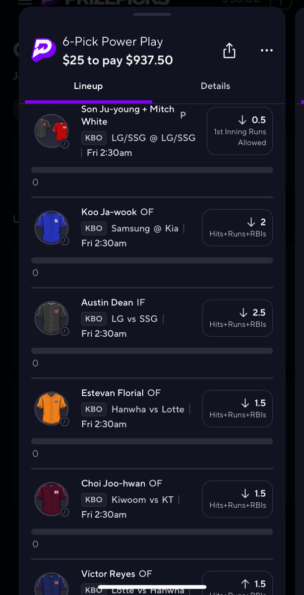 chambeezym2's tweet photo. NEW KBO CAPPER IN TOWNNN 
After countless nights waking up to green I decided to start one , gonna drop these for you all tonight 

Here’s a lottery for tonite to build unit , yes I powered cause I don’t know who misses (prob vic)
(Fav 2 NRFI - Koo) 
#Kbo #Kboprops #wakeandcash https://t.co/fMaSA1h1nq