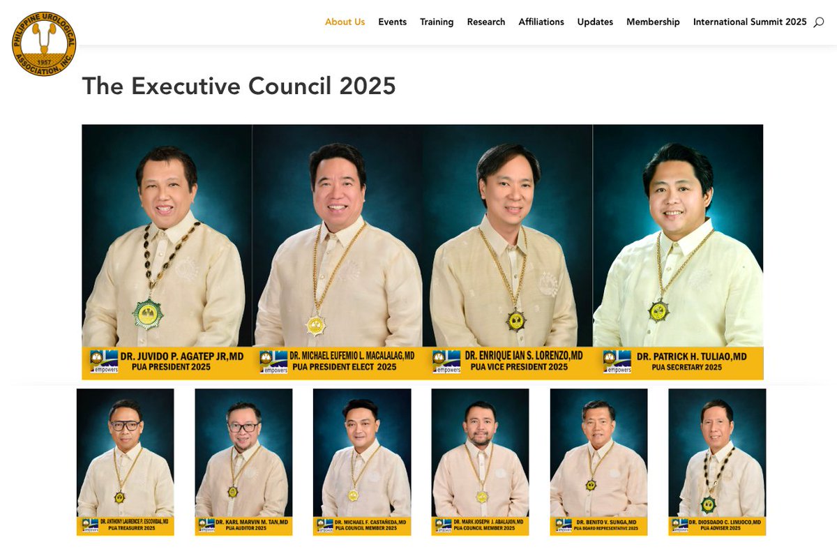 The Philippine Urological Association Executive Council 2025 #PUA #philippineurologicalassociation