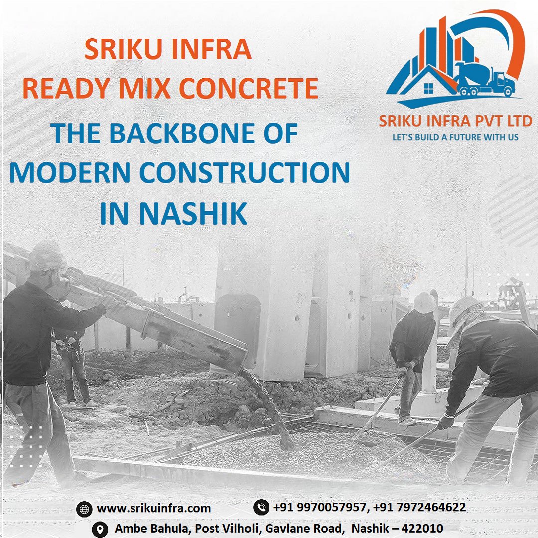SrikuInfra's tweet photo. #SrikuInfra #ReadyMixConcrete – The Backbone of Modern #Construction in #Nashik!  We're not just mixing #concrete  — we're #building the future, one pour at a time!  Call us at  99700 57957, 7972464622 for orders &amp; enquiries! https://t.co/qlXcr2uz5o #RMC #Developers #realestate https://t.co/UVHHLFa7w9