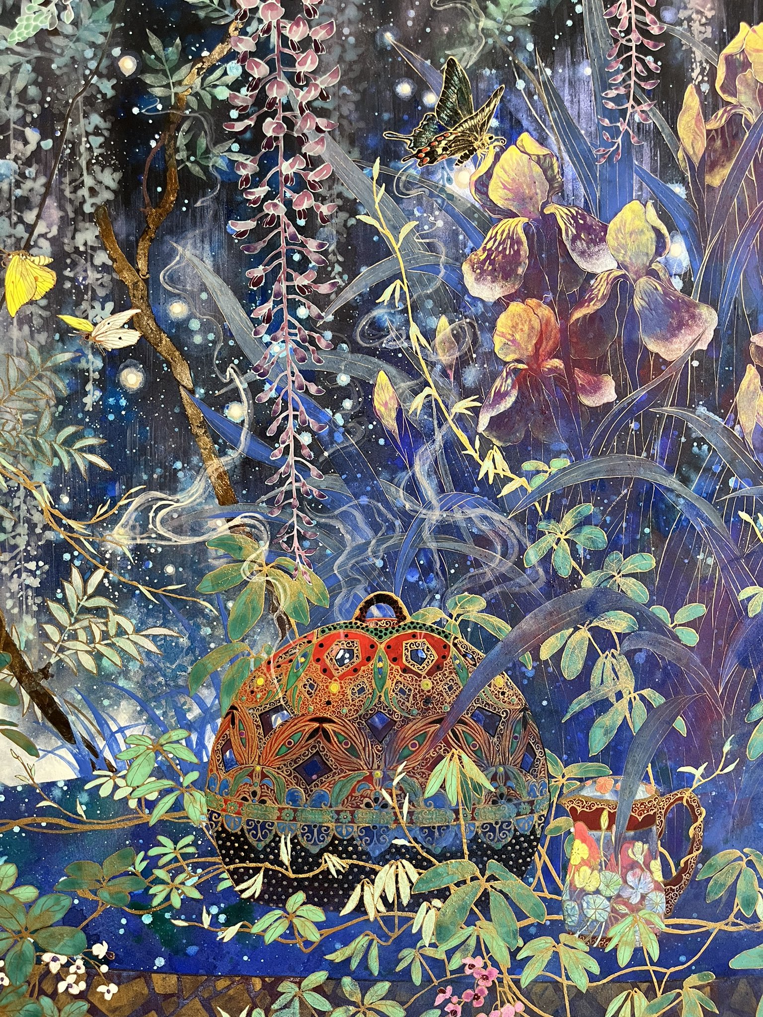手描き絵画「ゆめ、あざやか」日本画　オリジナル　原画 DAILY ART CHALLENGE #28 Japanese-style painting ”Nihonga