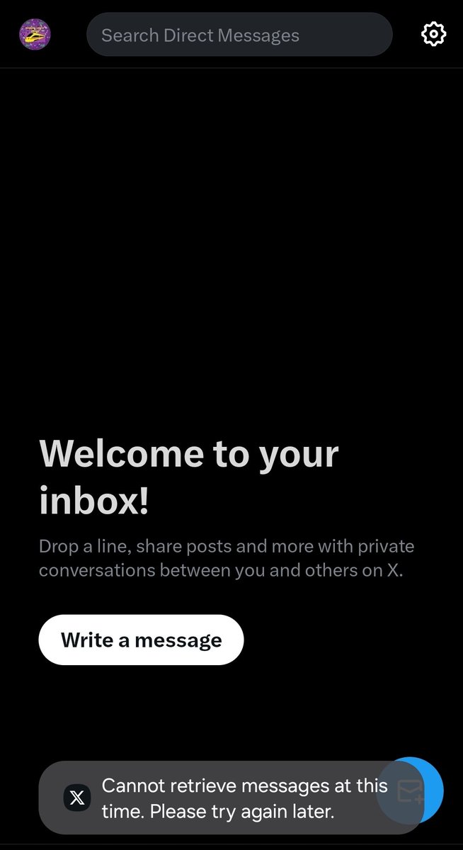 Great. All my DMs have vanished.
How can I check my requests now?
FFS Musk sort it out.
#dlxp
