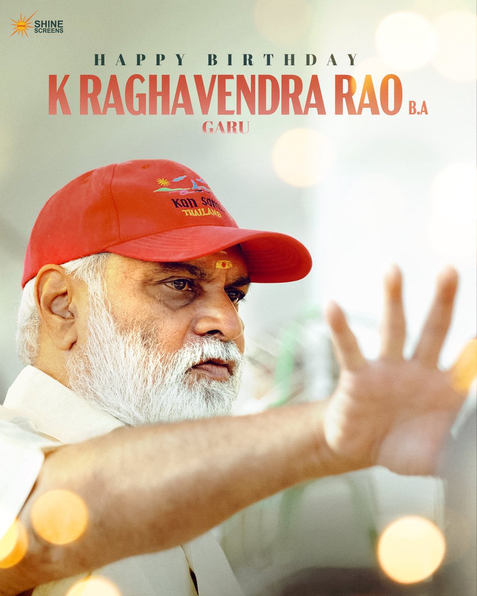 Shine Screens (@shine_screens) on Twitter photo Wishing the legendary filmmaker <a href="/Ragavendraraoba/">Raghavendra Rao K</a> Garu a very Happy Birthday! 🎉
Your visionary storytelling and iconic contributions to Indian cinema continue to inspire generations. May you be blessed with health, happiness always ✨
#HappyBirthdayRaghavendraRao Wishing the legendary filmmaker <a href="/Ragavendraraoba/">Raghavendra Rao K</a> Garu a very Happy Birthday! 🎉
Your visionary storytelling and iconic contributions to Indian cinema continue to inspire generations. May you be blessed with health, happiness always ✨
#HappyBirthdayRaghavendraRao