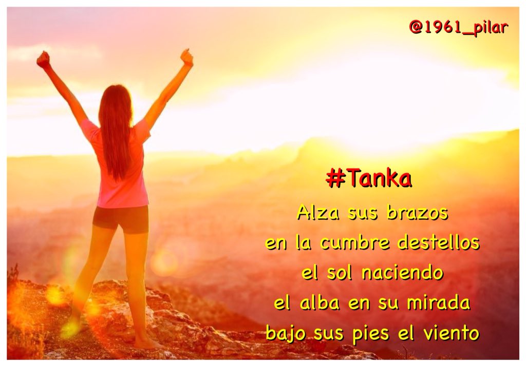 Un nuevo amanecer ¡Buen fin de semana!

#FF para ti, que me lees a flor de piel. 

Alza sus brazos...

~Tanka~

#LYF15  #VAFlorDePiel