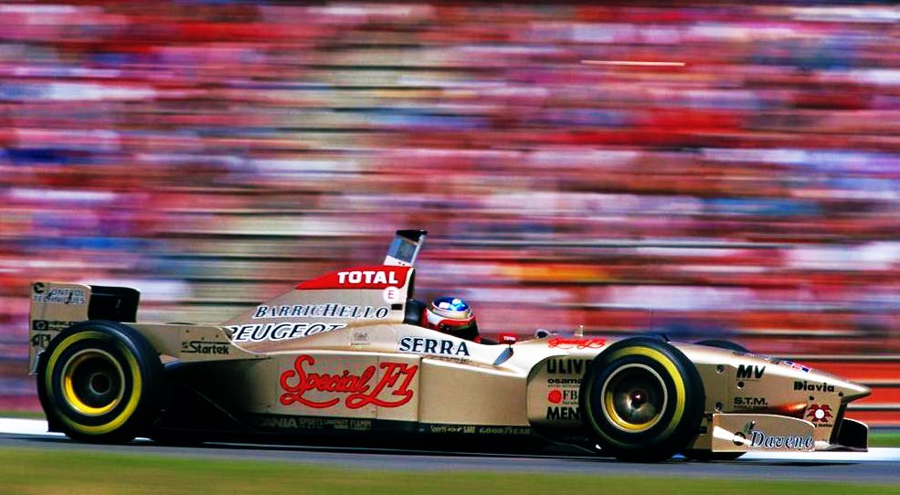 When I think of Rubens Barrichello, who turns 53 today, I tend to remember his 9 #F1 GP wins for Ferrari &amp; his 2 for Brawn. But perhaps the prettiest F1 car he ever raced in his 322-GP career was the gold Jordan 196 of ’96. Have a great birthday, Rubinho!