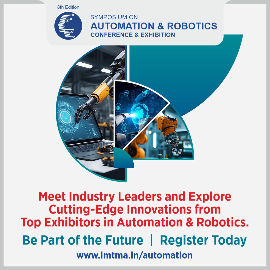 Join #IMTMA's 8th Automation &amp; Robotics Symposium, June 4–5, 2025 at Auto Cluster, #Pune! Explore trends in #ai, #IoT, #Robotics &amp; #Industry40 with keynotes, tech talks &amp; networking. 
🔗 Info: tinyurl.com/4ywvbjyf
👉 Register: tinyurl.com/wuhah33f

#automation