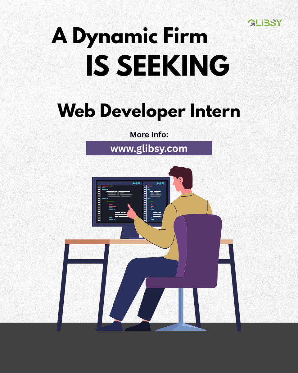 glibsy's tweet image. Apply Now!
Link: glibsy.com/in/en/jobs/682…
#hiringnow #hiringalert #webdeveloperintern #webdeveloperinternjobs
#internshipopportunity