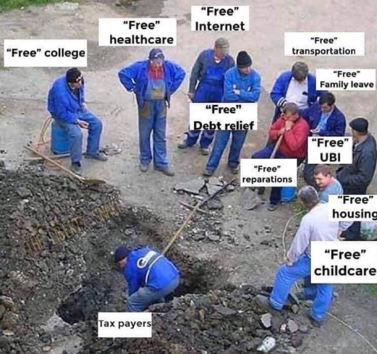 MichaelAArouet's tweet photo. Isn’t it cute that socialists talk about „free“ healthcare, education etc.? https://t.co/36VjU98hfD