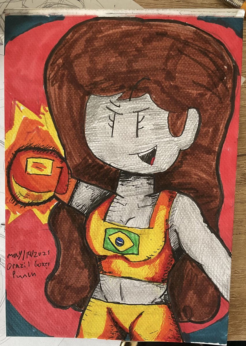 dahcowboy's tweet photo. Brazil boxer #2 (repost)
(Oh yeah her name is Adriana Souza, btw. In case you forgot)
#OC #Art #Orginalcharcter https://t.co/MrRQ3CMkte