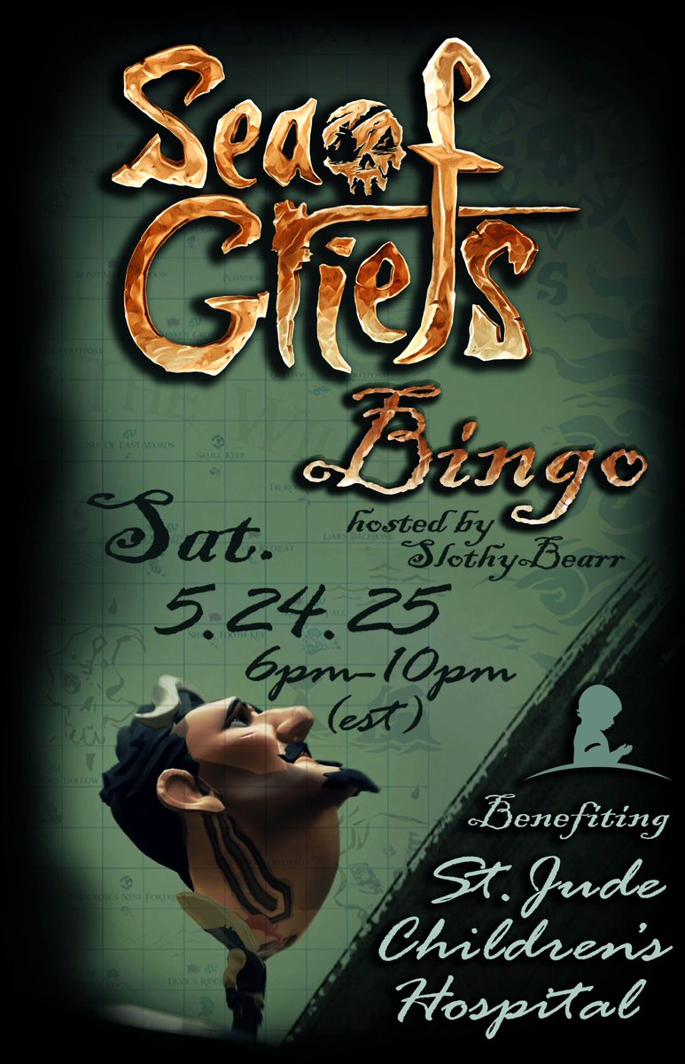 Chap (@theworldofchap) on Twitter photo Twitch Drops start tomorrow! I will also be taking part in a Charity BINGO Event in support of St Jude Children's Hospital hosted by <a href="/SlothyBearr/">SlothyBearr</a>. There will be TONS of giveaways, including a key to the BattleNet version of the game! See you at 3PM PST on Saturday #SeaOfThieves Twitch Drops start tomorrow! I will also be taking part in a Charity BINGO Event in support of St Jude Children's Hospital hosted by <a href="/SlothyBearr/">SlothyBearr</a>. There will be TONS of giveaways, including a key to the BattleNet version of the game! See you at 3PM PST on Saturday #SeaOfThieves