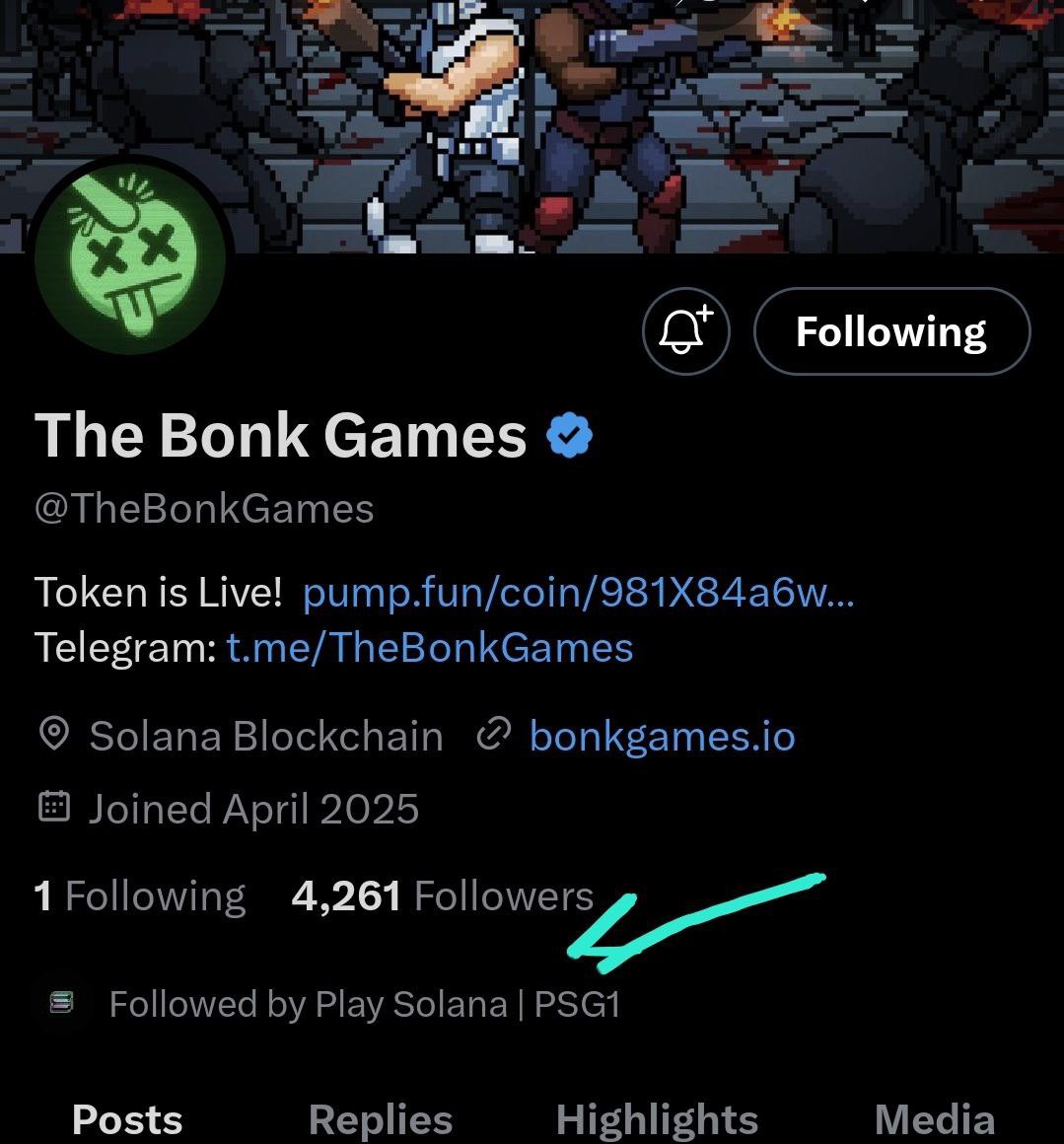 Coach K (@tradercoachk1) on Twitter photo The <a href="/playsolana/">Play Solana | PSG1</a> follows just 343 accounts. <a href="/TheBonkGames/">The Bonk Games</a> is one.
Probably. Nothing.
$CREDZ
TG: t.me/TheBonkGames
CA: 981X84a6wQG5zSrA745SnNH62gFpXMNTSpon9RsoMrBv
Web: bonkgames.io/collab/
P2E: bonkgames.io
Mint: bonkgames.qubidao.com
Chart: The <a href="/playsolana/">Play Solana | PSG1</a> follows just 343 accounts. <a href="/TheBonkGames/">The Bonk Games</a> is one.
Probably. Nothing.
$CREDZ
TG: t.me/TheBonkGames
CA: 981X84a6wQG5zSrA745SnNH62gFpXMNTSpon9RsoMrBv
Web: bonkgames.io/collab/
P2E: bonkgames.io
Mint: bonkgames.qubidao.com
Chart: