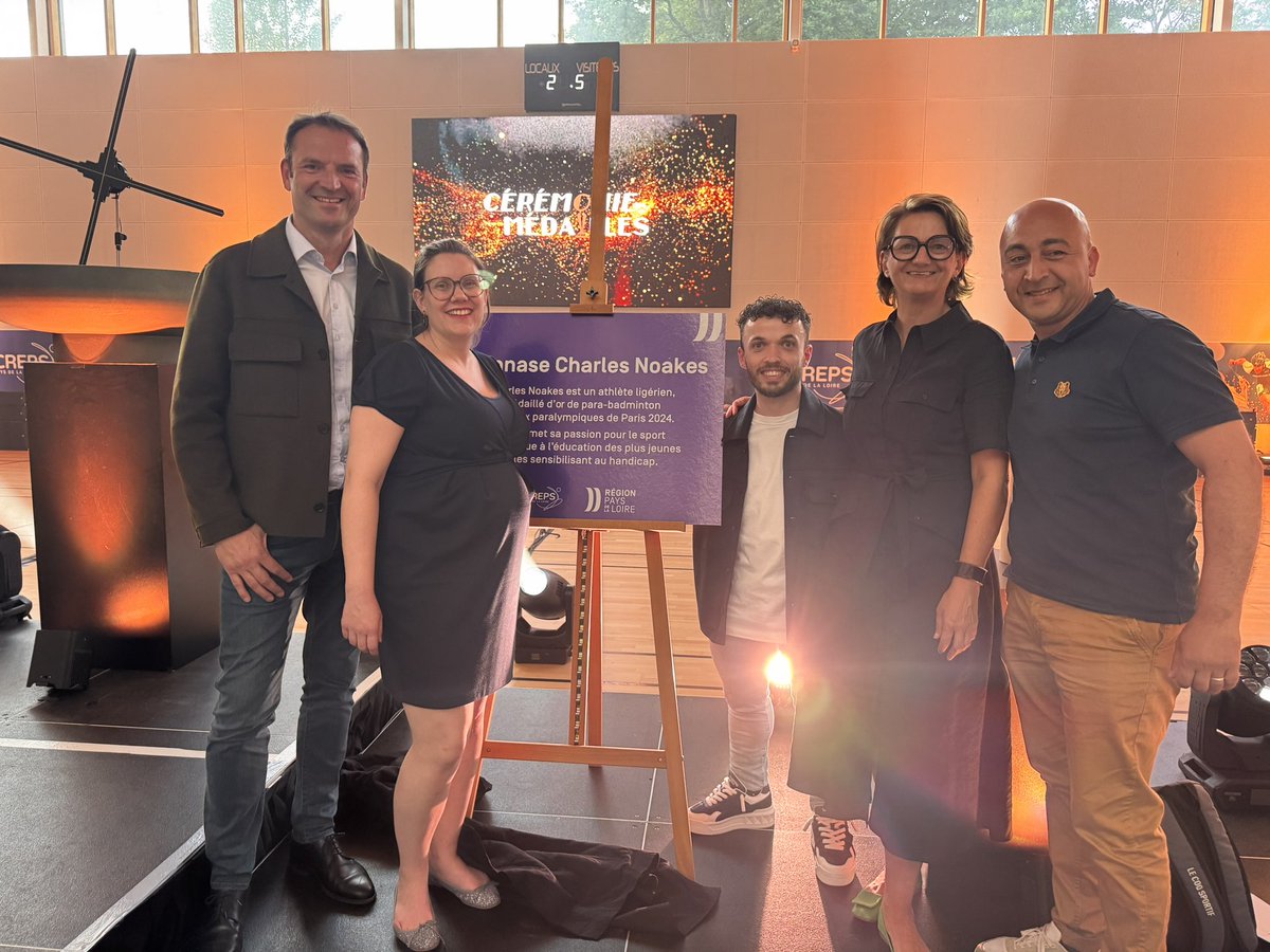 WEISSPauline1's tweet image. 🥇 Cérémonie des médailles au @CREPSPDL : 👏 Immense bravo aux athlètes de la Région @paysdelaloire qui ont brillé une nouvelle année lors des Championnats d’Europe et du Monde !  

Mention spéciale à nos deux champions paralympique @NoakesCharles et olympique Nicolas Touzaint !