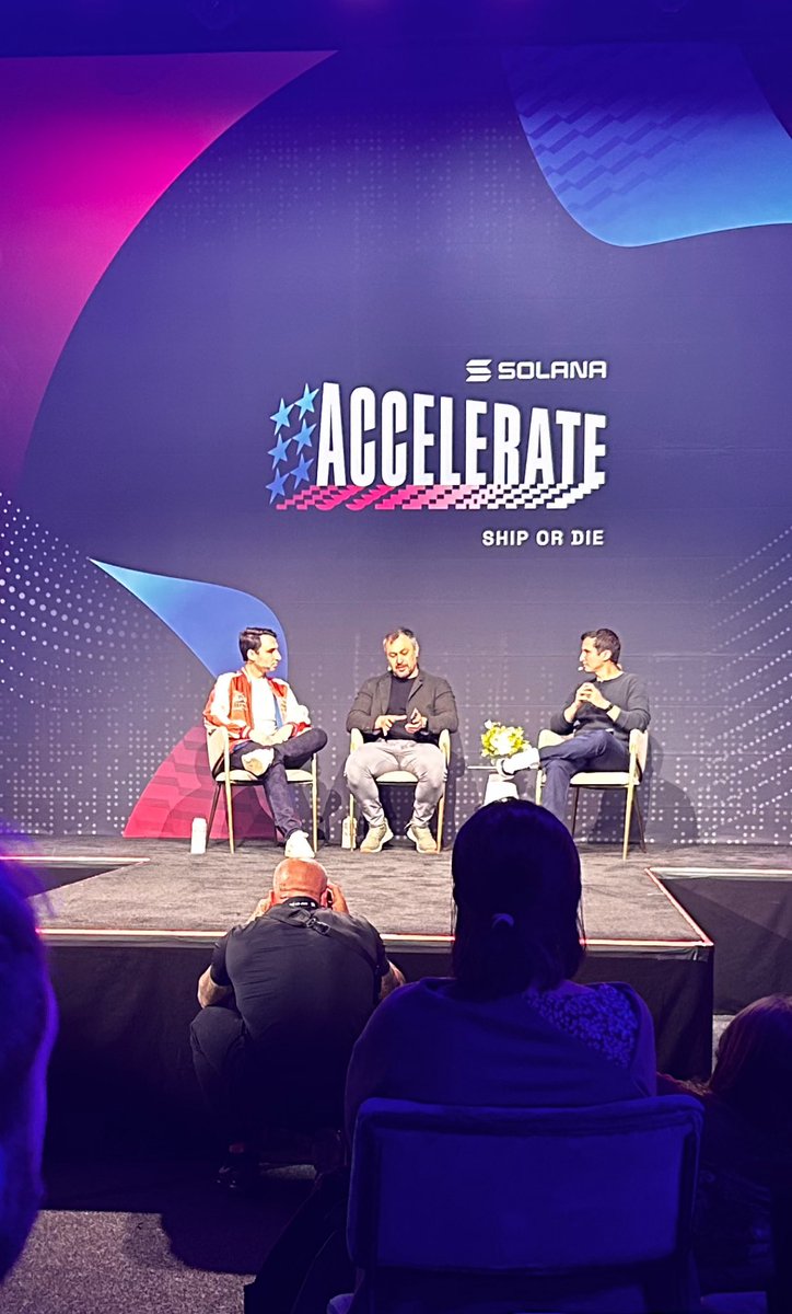 Day 1 of Solana Accelerate. We are so excited to enable yield for gold holders on <a href="/solana/">Solana</a>.  It was great to meet <a href="/toly/"></a> last night at dinner -thank you for having me <a href="/FoundationCap/">Foundation Capital</a>